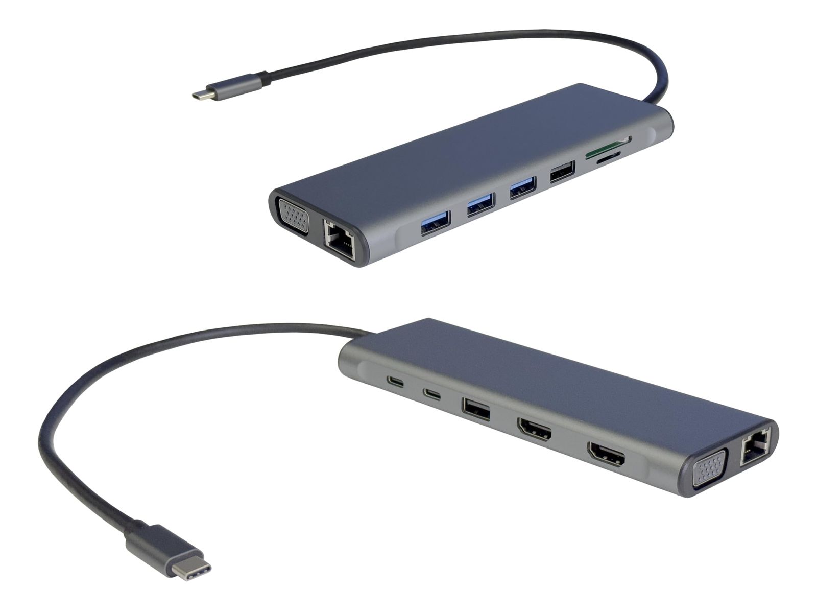 USB TypeC toマルチ Dock Hubアダプタｰ HDMIx2 分配機能 |VGA|USB3.1x3|USB2.0x2|USB-C 480Mbps|micro SDカード|LAN|PD100W USTAUSTRALIA_COM_AU