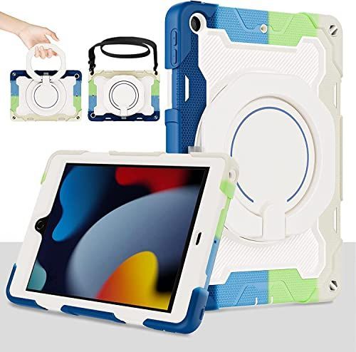 iPad Air3/Pro10.5_カラフル-ブルー ?置き iPad Air 2019 ケース iPad
