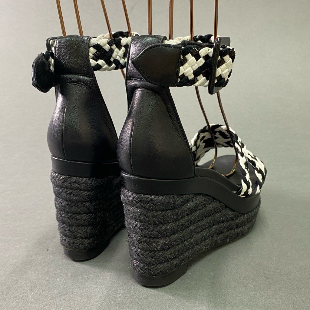 HERMES エルメス ウェッジソールサンダル ホワイト/ブラック 【公式通販】