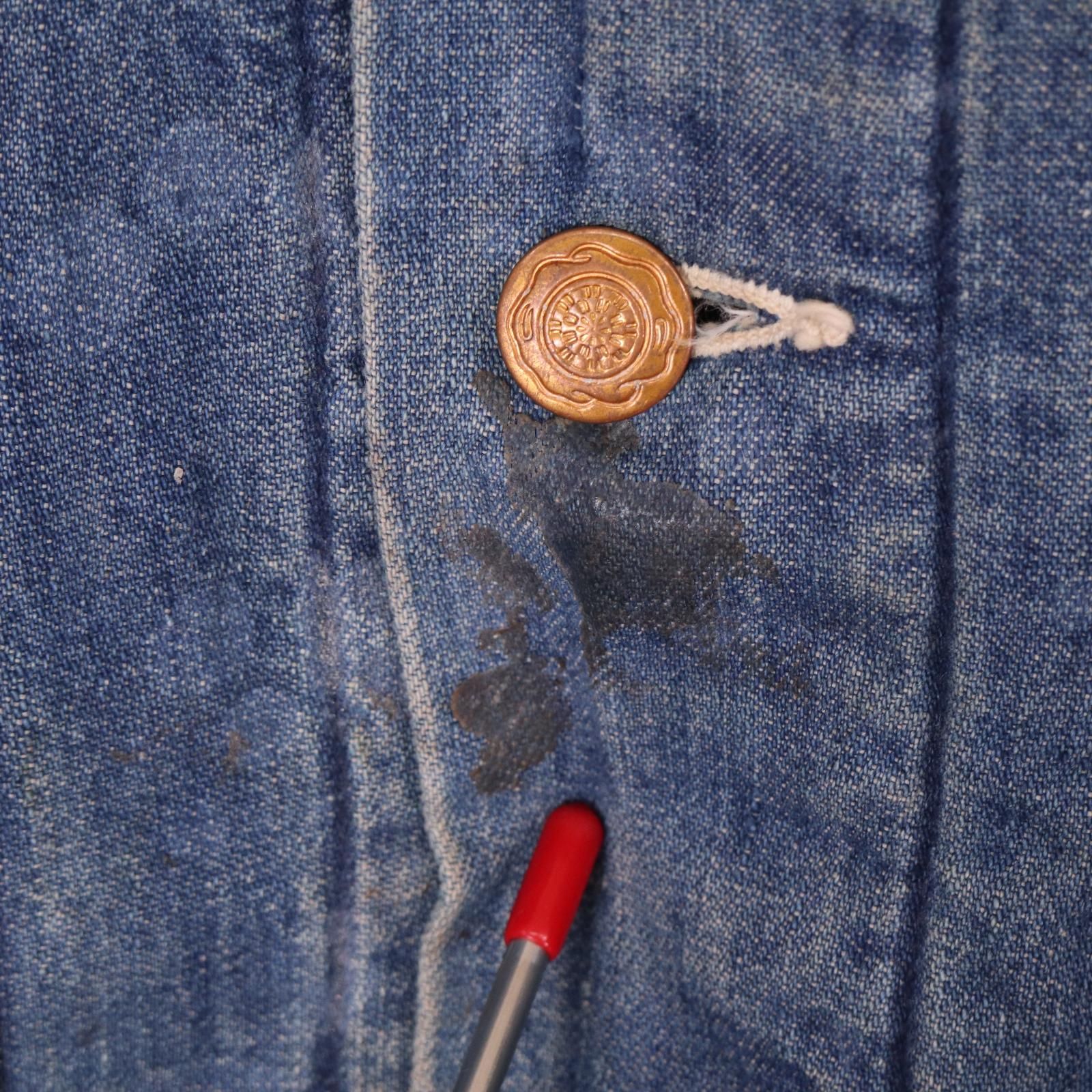 Wranglerラングラー ブルーベル期 ボトムデザインデニムカバーオール 古着 Wrangler BLUE BELL ラングラーブルーベルカバーオールデニム