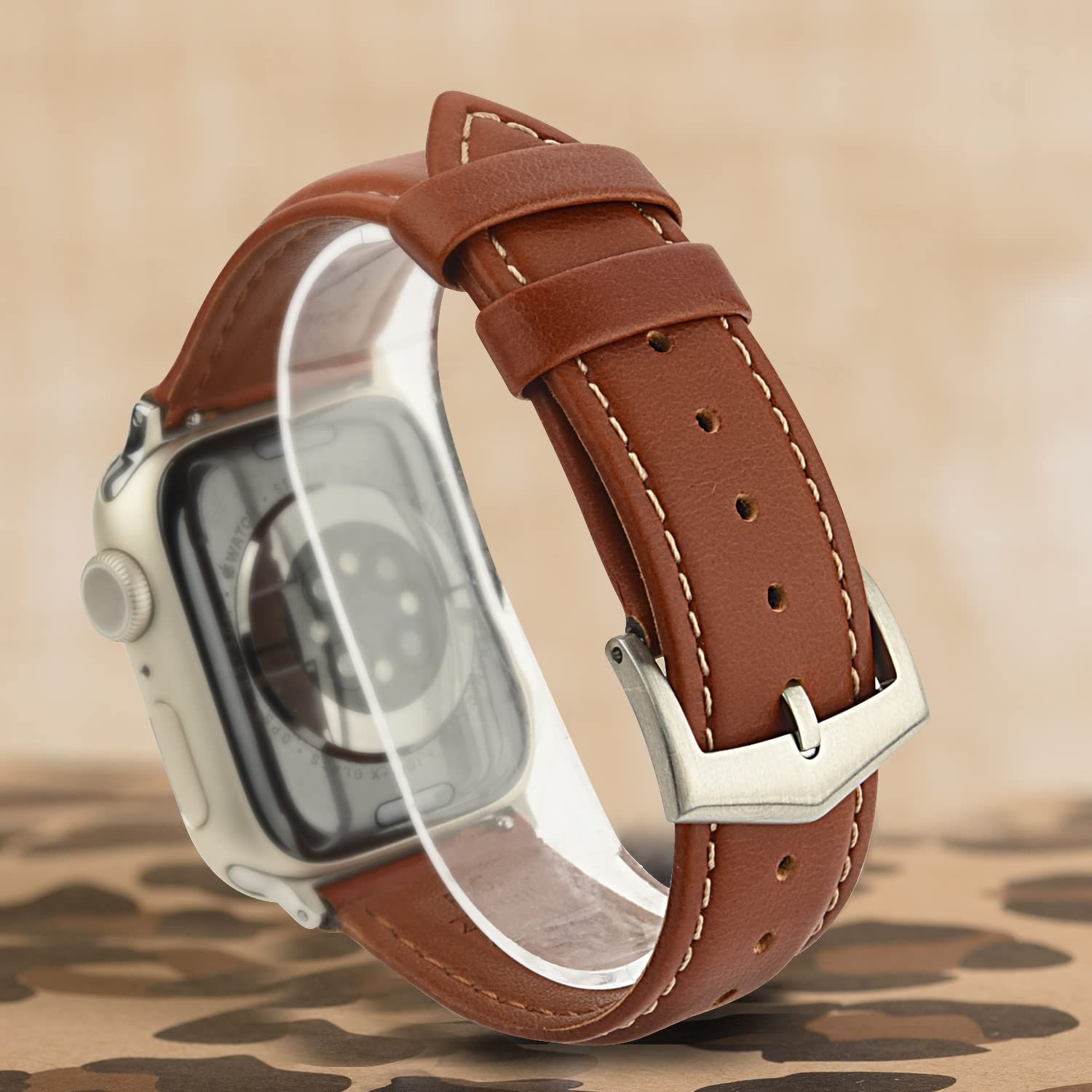 Apple Watch ベルトレザーベルト時計ベルト交換用ベルト 42 44 - 時計