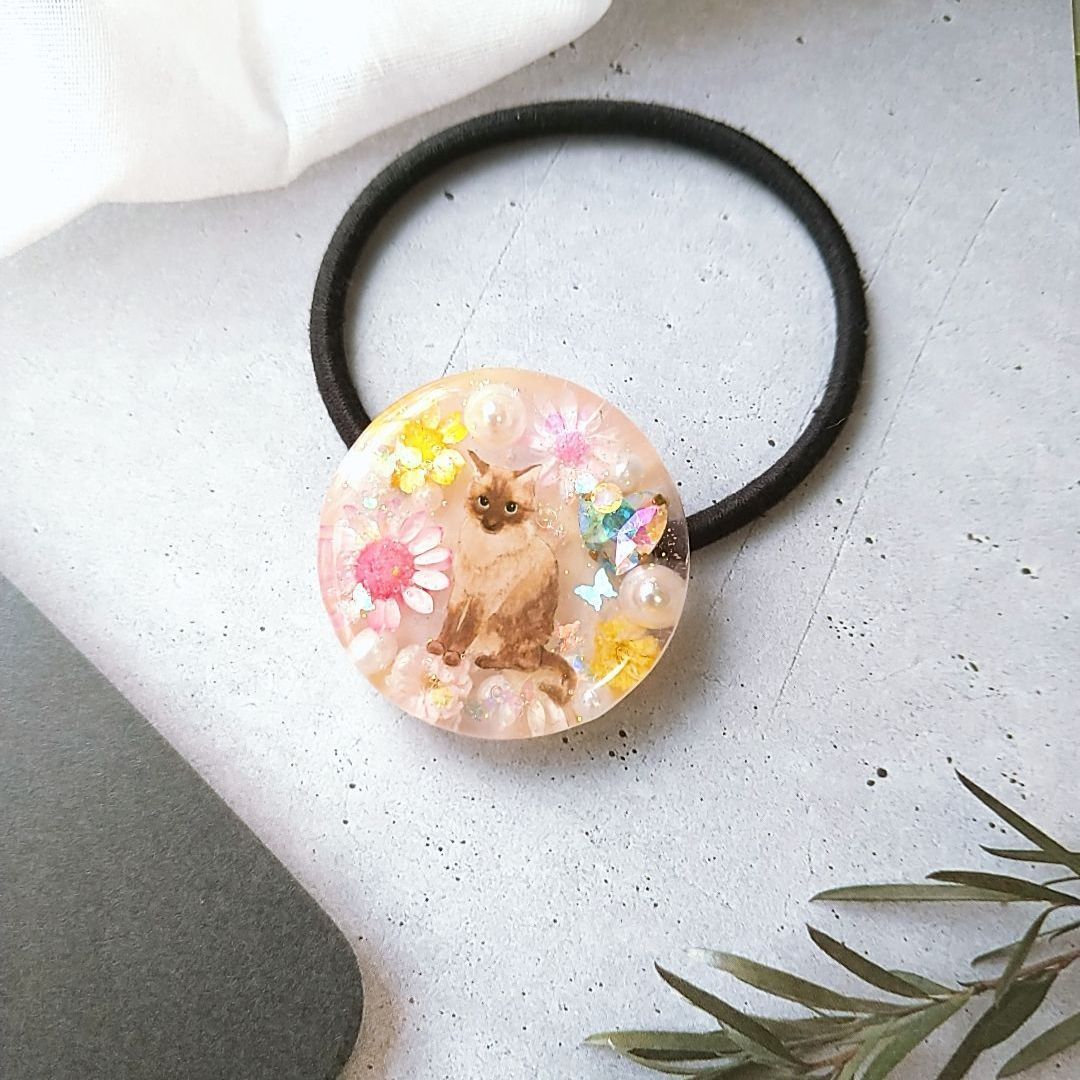 【Aー513】レジン ヘアゴム Aー513】レジン ヘアゴム