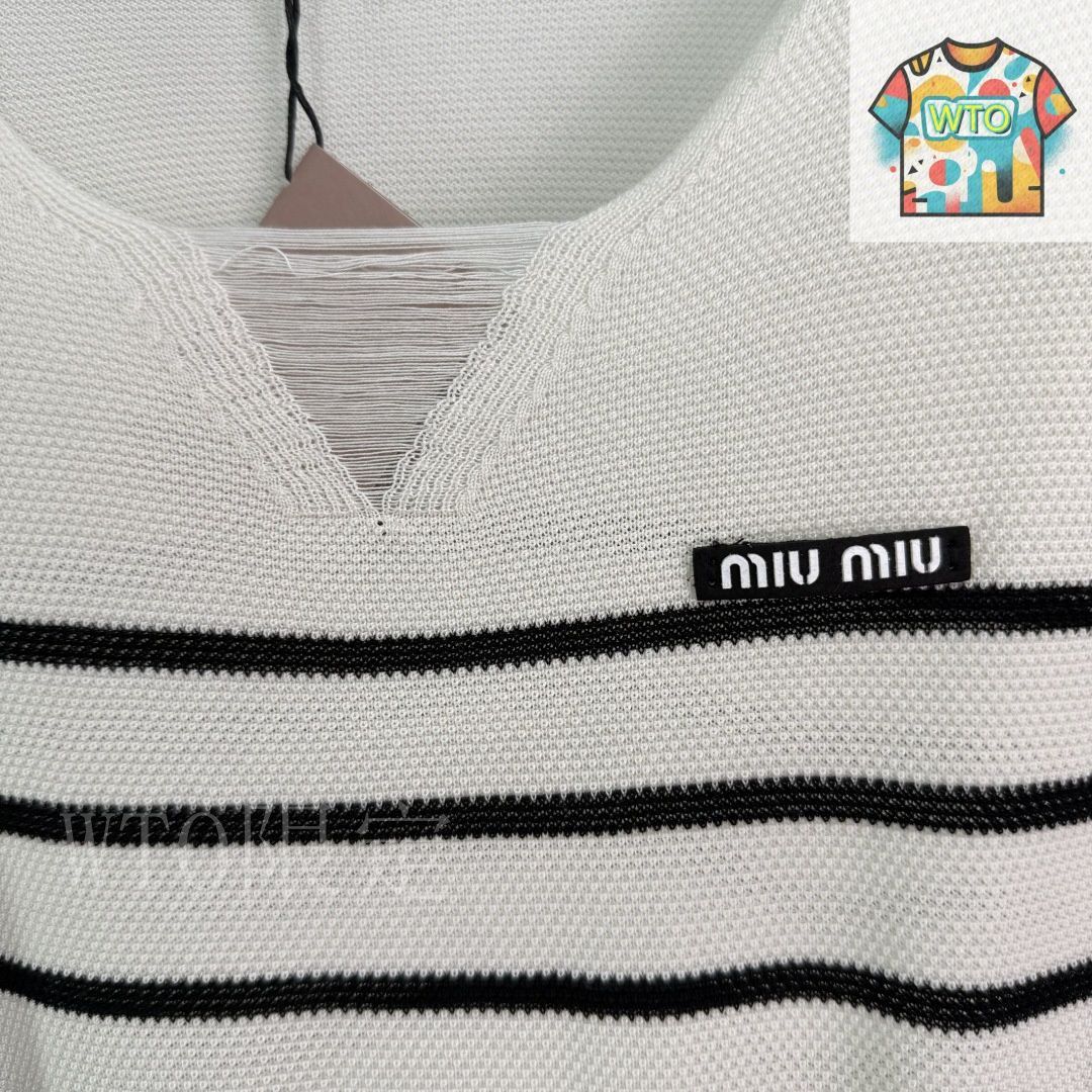 今日特価】Miu Miu 25 春夏 ニットショートスリーブ-2 - メルカリ