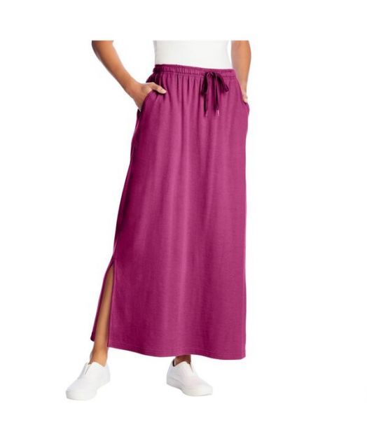 ウーマン ウィズイン レディース スカート ボトムス Women s Within Sport Knit Side-Slit Skirt Raspberry