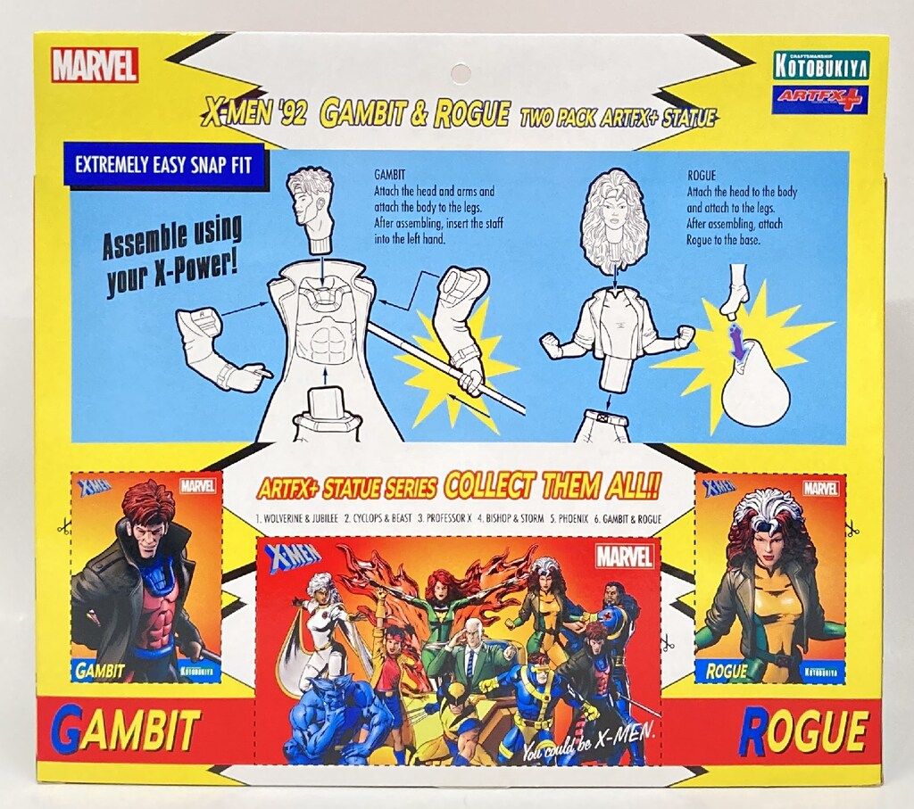 ARTFX＋ 1/10  ガンビット＆ローグ 2パック コトブキヤ フィギュア ArtFX+ [X-Men] '92 Gambit & Rogue 2-Pack Set: KOTOBUKIYA