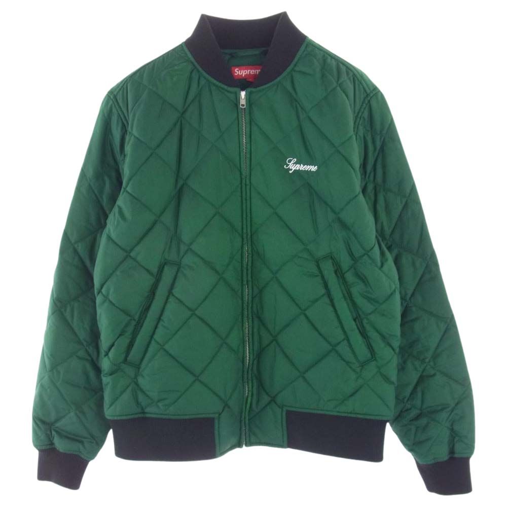 Supreme シュプリーム ブルゾン 16SS Sequin Patch Quilted Bomber Jacket シークイン パッチ ボンバー  ジャケット ブルゾン スパンコール キルティング グリーン系 S【中古】 - メルカリ