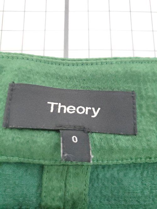 セオリー ワイドパンツ ◇ Θ Theory セオリー 光沢感 巻きスカート風 ラップ ワイド