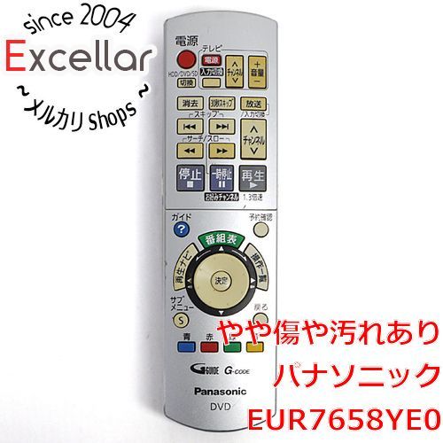 [bn:6] Panasonic　DVDレコーダー「DIGA」用リモコン EUR7658YE0
