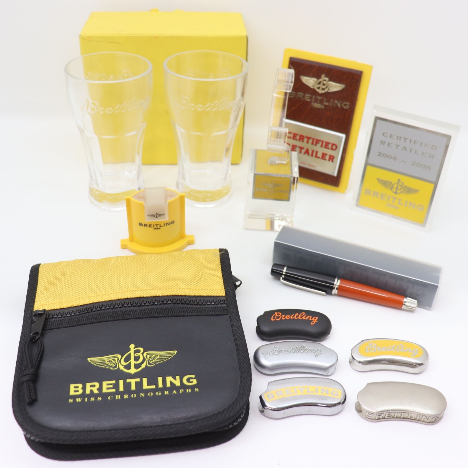 IT6GW9OAV3HN BREITLING ブライトリング ノベルティ ボールペン CDケース グラス スタンド ライターケース など セット