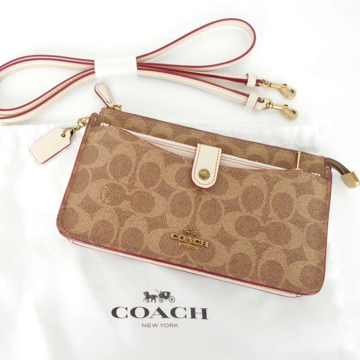 美品 COACH コーチ ノア ポップアップ メッセンジャー