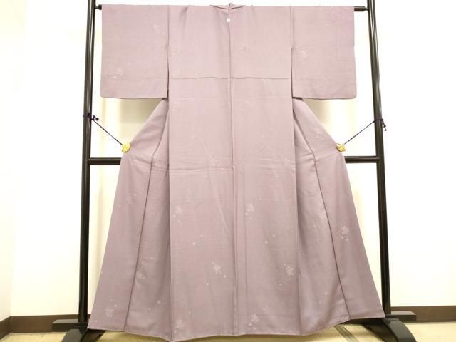 平和屋着物●上質な色無地 舞花地紋 薄色 正絹 DAAY2488op