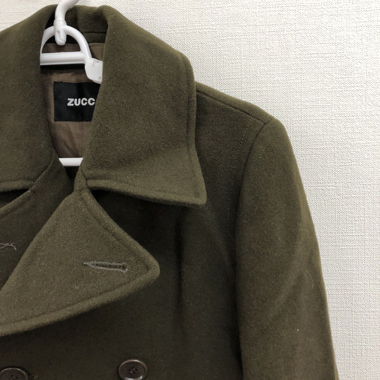 ZUCCA ズッカ リバーシブル ジップアップ レイヤード ウール コート