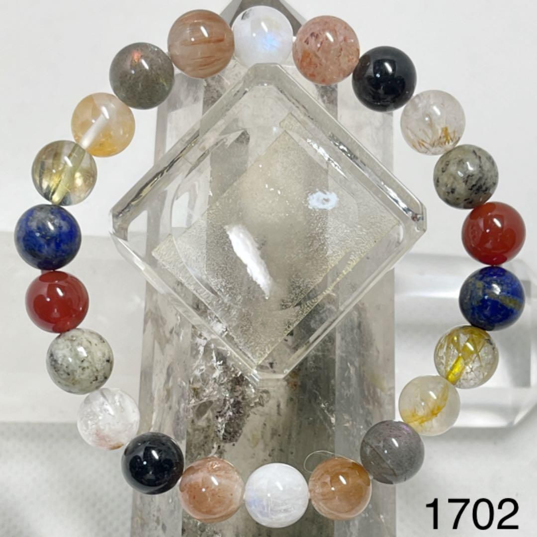 ムーンストーン　他10種類　パワーストーンブレスレット　内径約15cm ムーンストーン 他10種類 パワーストーンブレスレット 内径約15cm