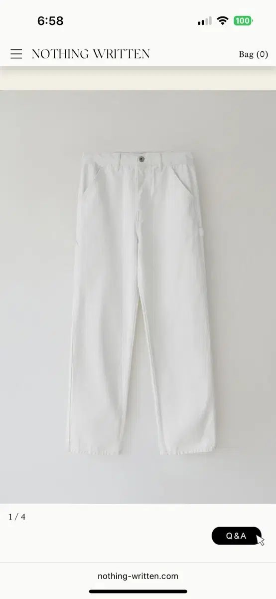 ★NOTHING WRITTEN★WORK COTTON PANTS★ワークコットンパンツ Nothing Written(ナッシングリトゥン) ワークコットンパンツ 白