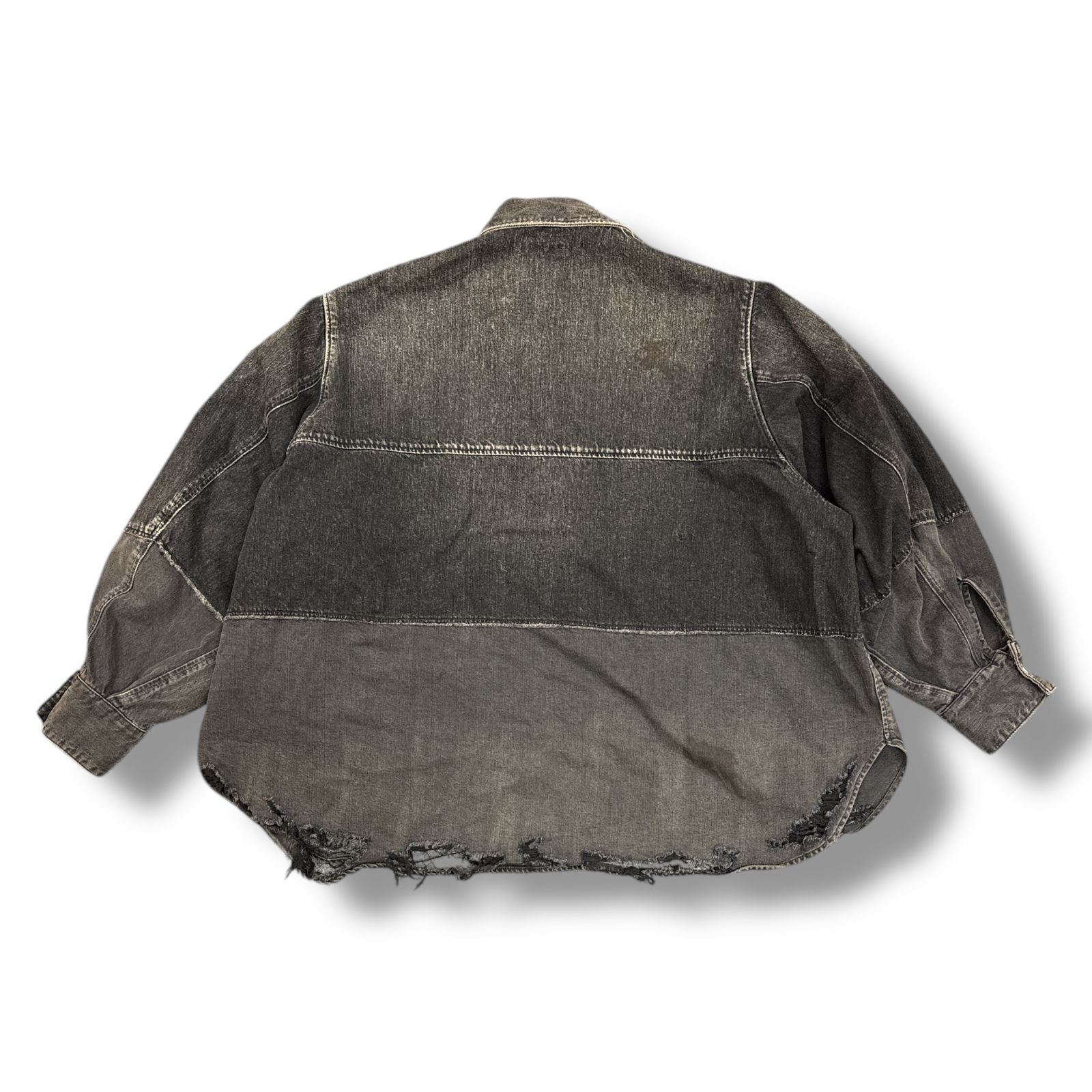 Jieda 2TONE DAMAGE OVER DENIM SHIRT ダメージオーバーデニム