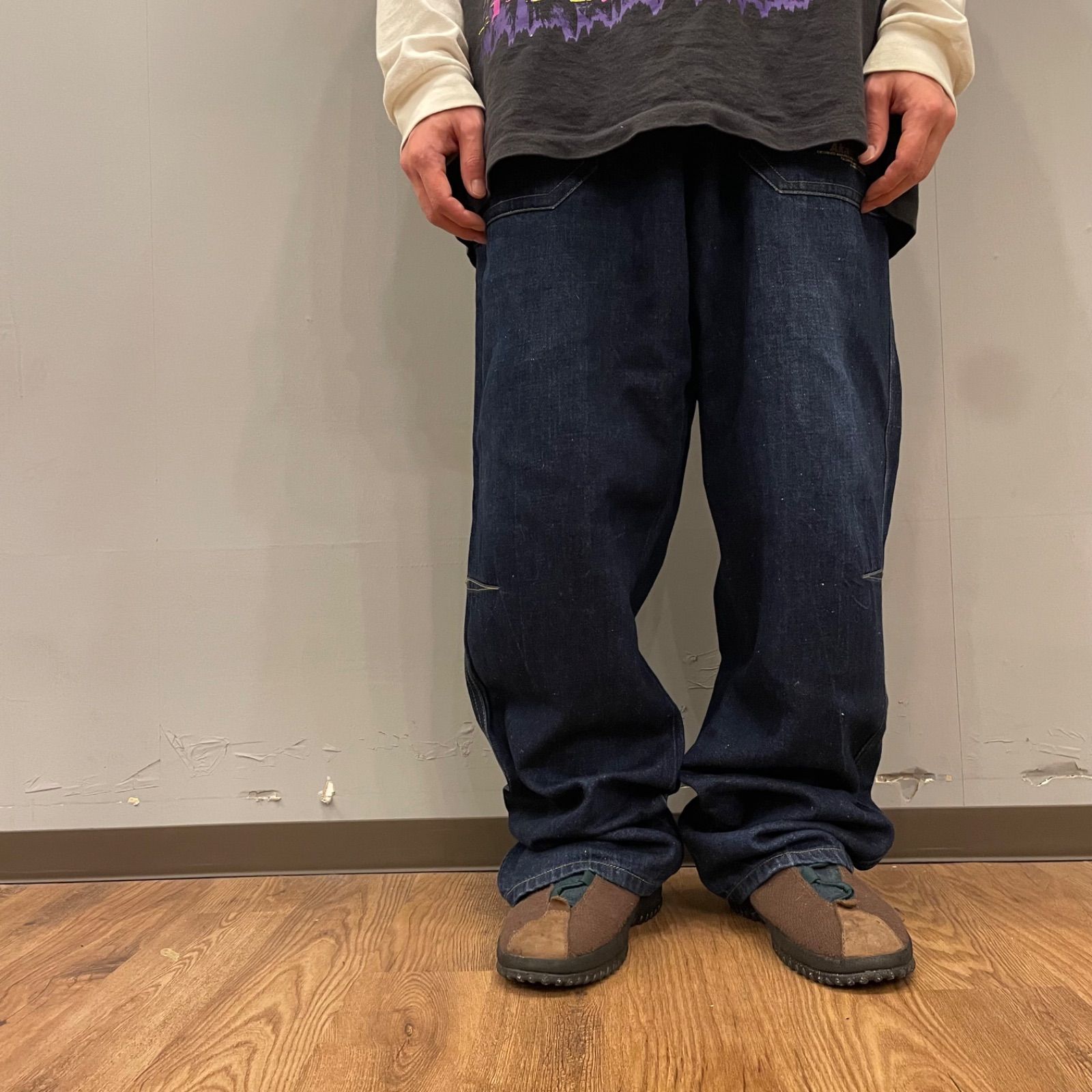 【Like a Vintage】【雰囲気】30's サンプリング極太デニムパンツ hiphop pants Buggy denim Pants