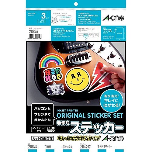 ワルパ 専用 エーワン ステッカーキレイにはがせるタイプ 28874 （1点