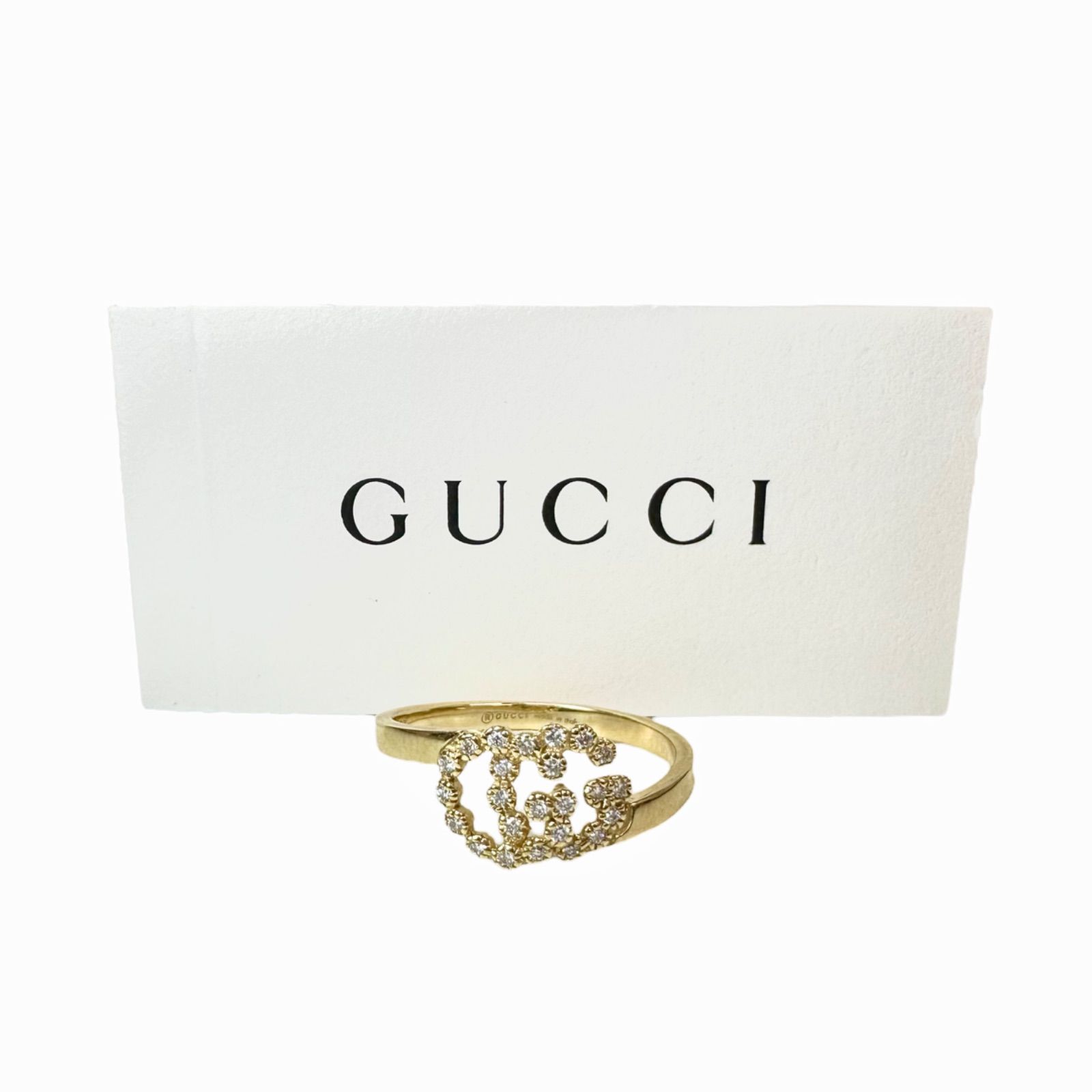 750 K18 18金 GUCCI グッチ GG ランニング リング 指輪 9号