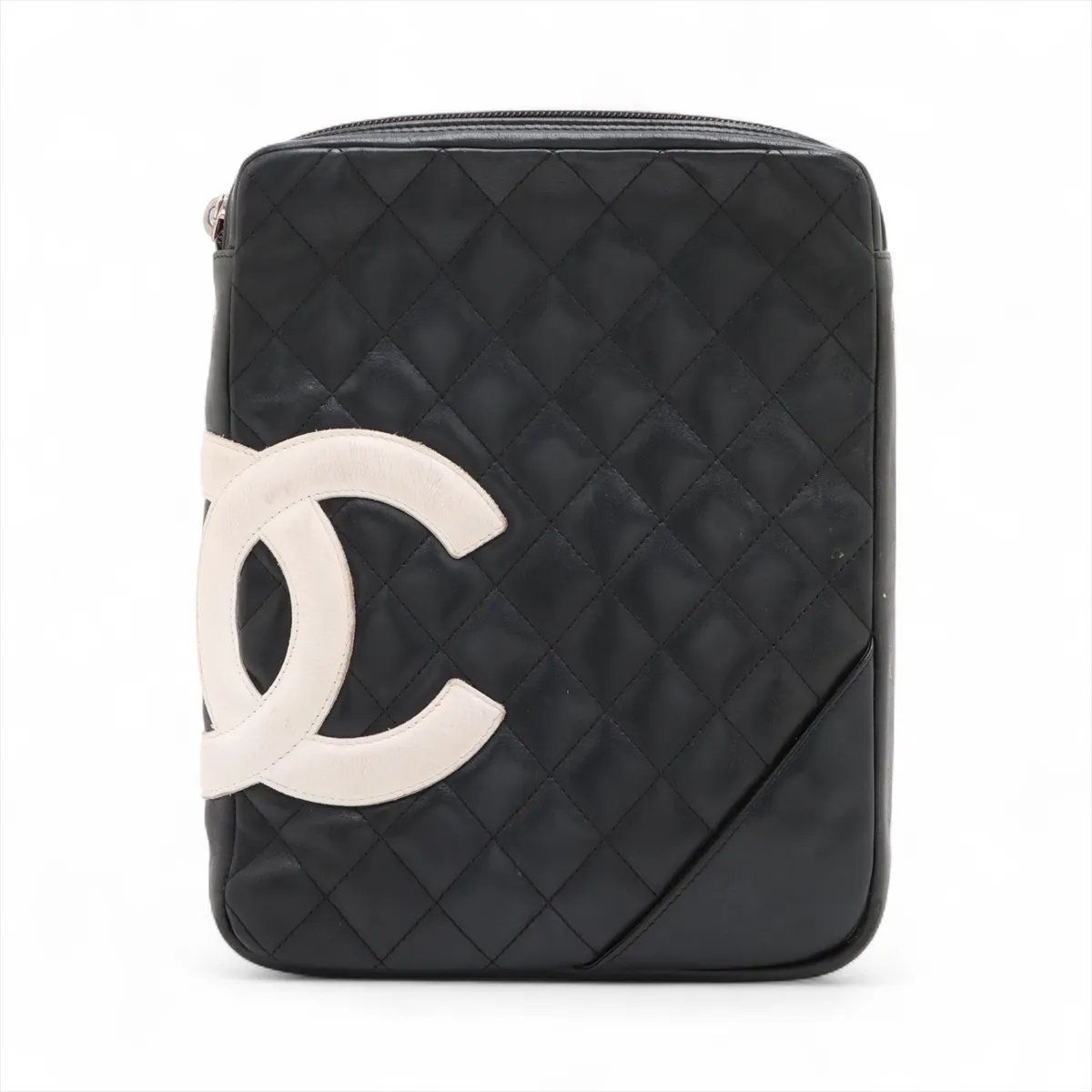 シャネル シリアルシール付 カンボンライン ラムスキン レザー ショルダーバッグ ハンド レディース MMM CW51-3