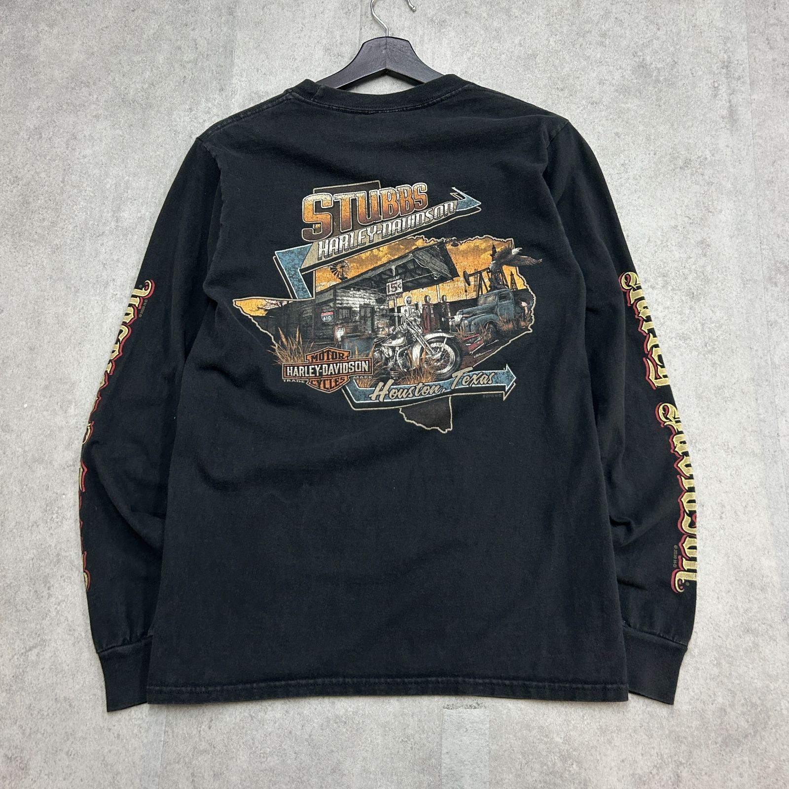 Harley Davidson ハーレーダビッドソン 両面プリント テキサス 袖 