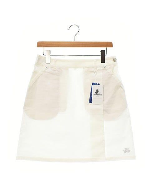 【新古品です！】ブラック＆ホワイト｜レディース｜L (L相当)｜スカート｜中古ゴルフ用品