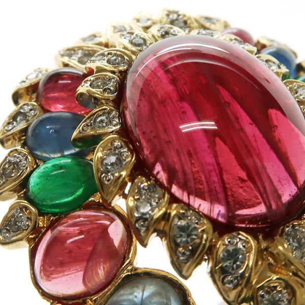 ヴォーグビジュ❤️VOGUEBIJOUX❤️マルチストーン カボションブローチ ヴォーグビジュ❤️VOGUEBIJOUX❤️マルチストーン カボション