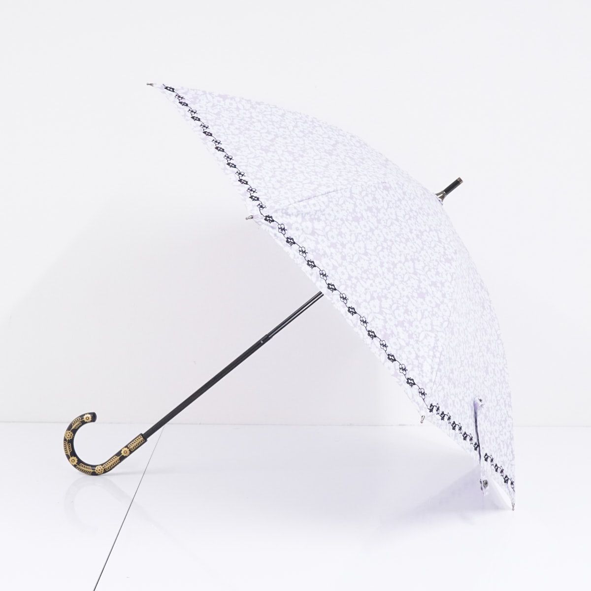 晴雨兼用 ANNA SUI アナスイ 日傘 USED美品 小花 ロゴ パープル
