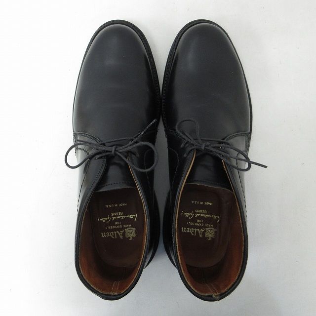 未使用】 ALDEN オールデン 1340 チャッカ 黒 シューキーパー付き