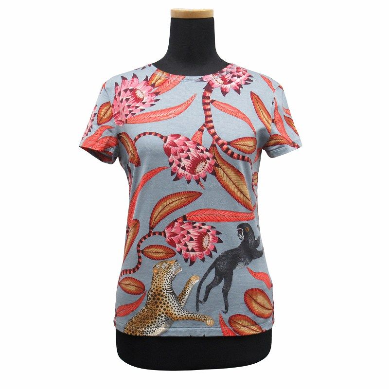 エルメス HERMES レオパード カットソー Tシャツ 34 エルメス HERMES レオパード カットソー Tシャツ 34