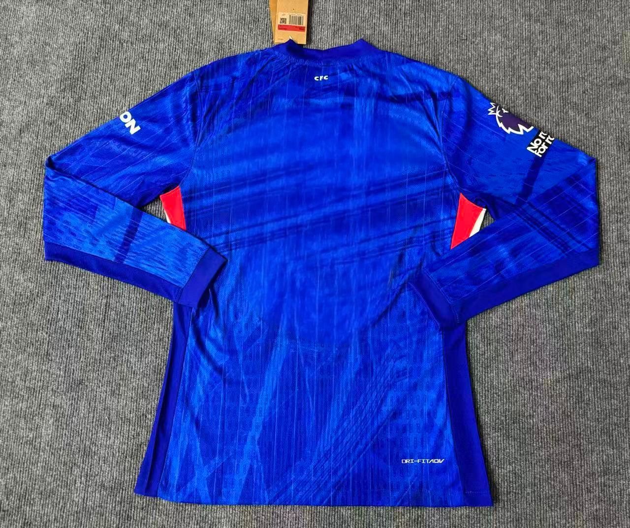 25-26チェルシーホームユニフォーム長袖（背番号名もカスタマイズ可能