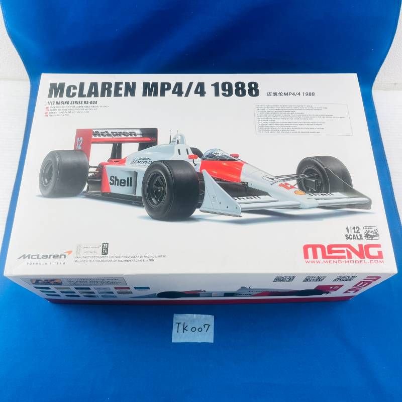 TK007 MENG MODEL メンモデル MRS004 マクラーレン MP4 4 1988 1 12スケール プラモデル フォーミュラカー Formula carレース レーシングカー 乗用車 車