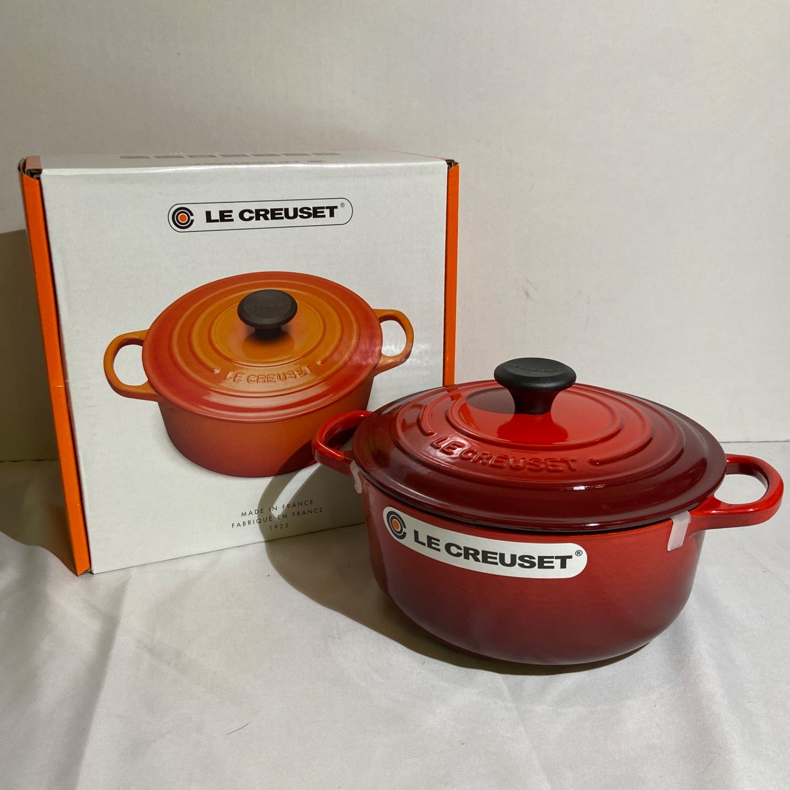 LE CREUSET ル・クルーゼ シグニチャー ココット・ロンド 20cm チェリーレッド⑤ - メルカリ