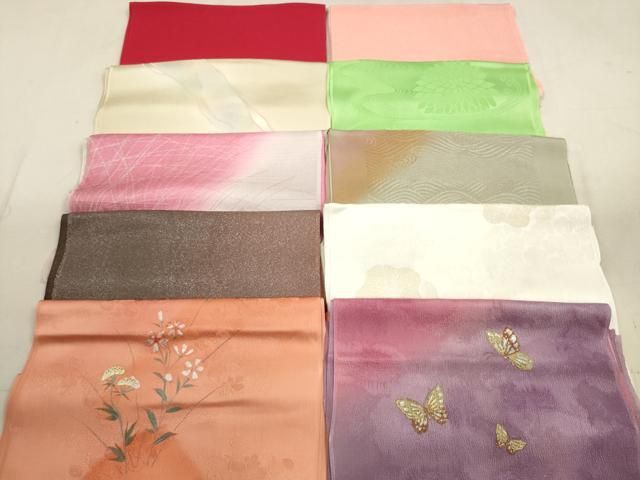 平和屋着物 和装小物 帯揚げ10枚セット 正絹 DAAX2050xg