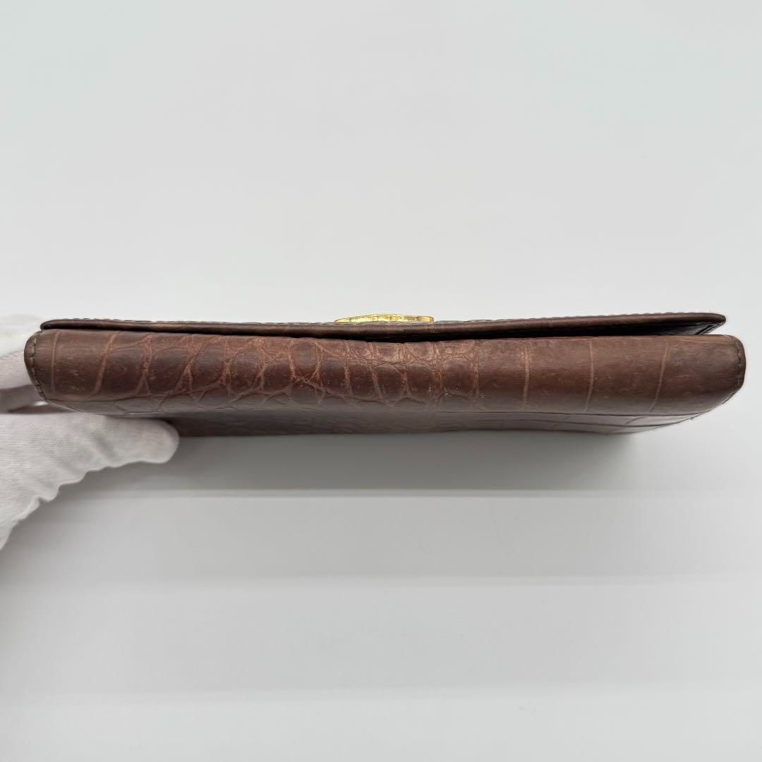 【良品】Vivienne クロコ型押 長財布 ラウンドファスナー オーブ レッド Vivienne Westwood - 【良品】Vivienne クロコ型押 長財布