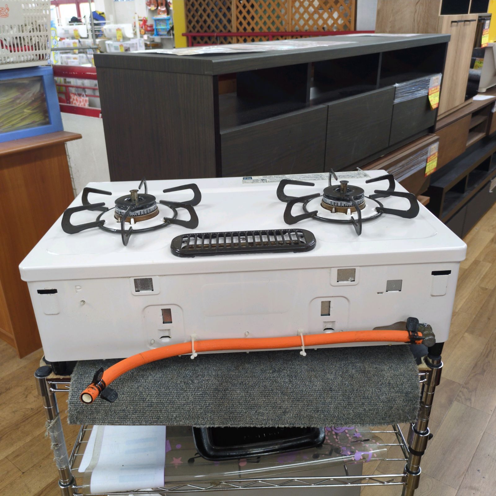 J582 ☆グリル内かなりの使用感有り☆2021年製☆パロマ☆LPガスコンロ