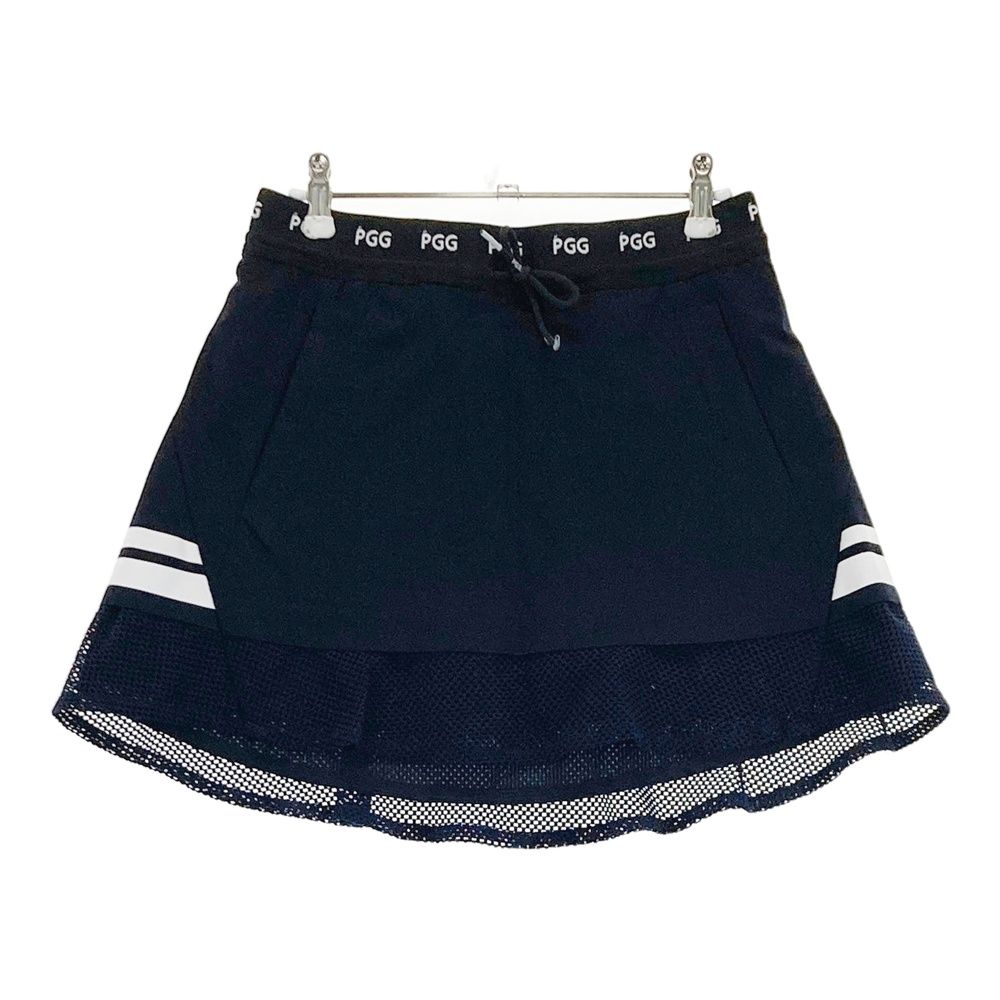 サイズ 0 PGG PEARLY GATES パーリーゲイツ 異素材切替 インナー付きスカート ネイビー系 240101517854 ゴルフウェア レディース ストスト