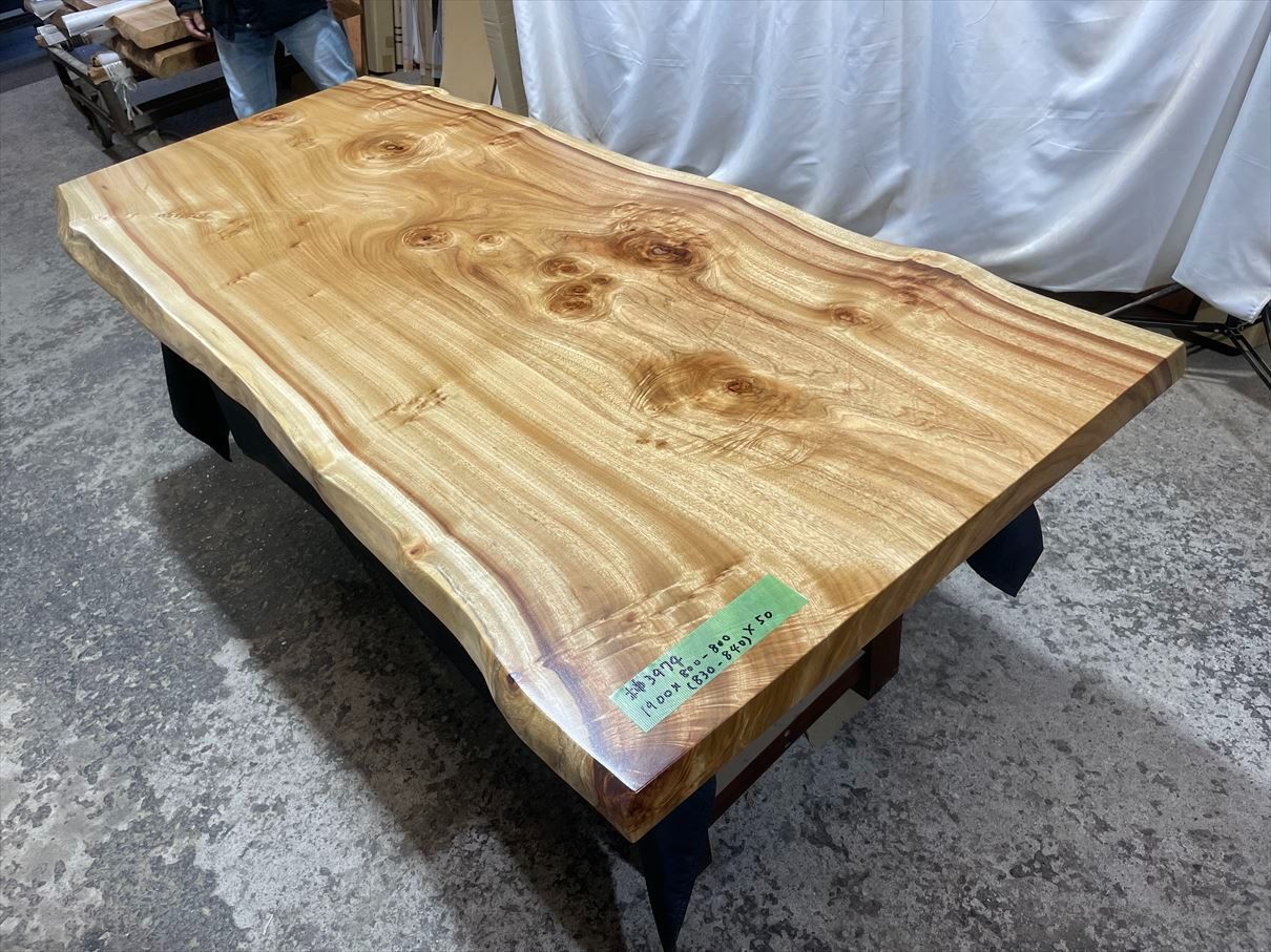 【ナイス913様専用】クス3974　楠　一枚板無垢材　1900x800‐800x50mm ダイニングテーブル 　ローテーブル　センターテーブル　天板　樟　くすのき