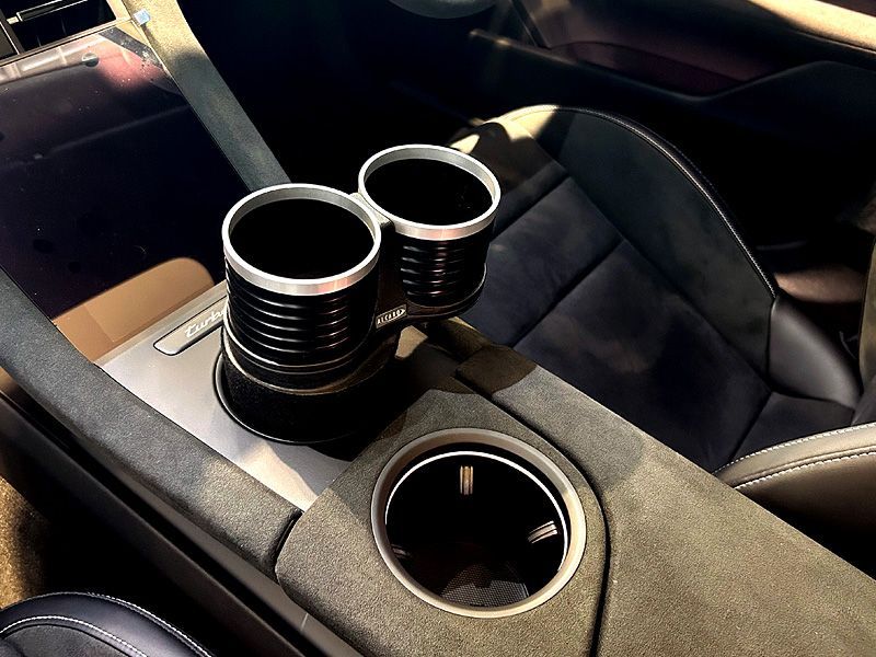 PORSCHE ポルシェ Taycan タイカン Sport Sedan 4 Cross Turismo J1 2020年~ ALCABO アルカボ ドリンクホルダー ブラック リングカップ AL-T121BS
