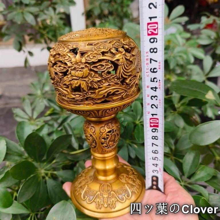 銅製 透かし彫り双鳳香炉 灯籠薫香炉 香道具 装飾品 工芸品 置物 銅製 透かし彫り双鳳香炉 灯籠薫香炉 香道具 装飾品 工芸品 置物