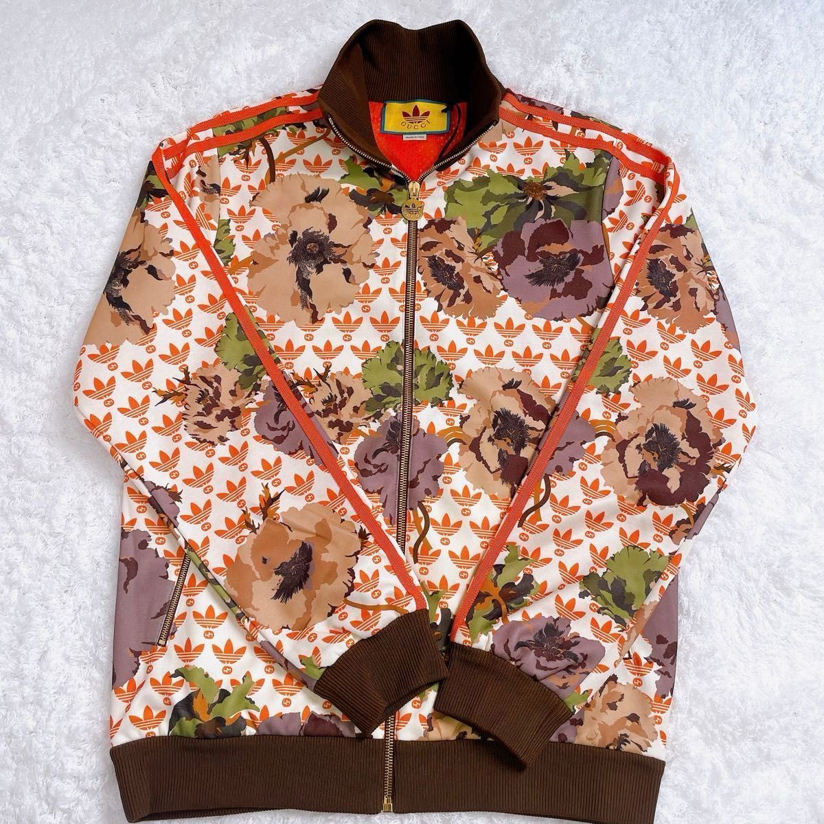 adidas×GUCCI セットアップ ジャージ上下 花柄 アディダス グッチ トラックジャケット トラックパンツ XS