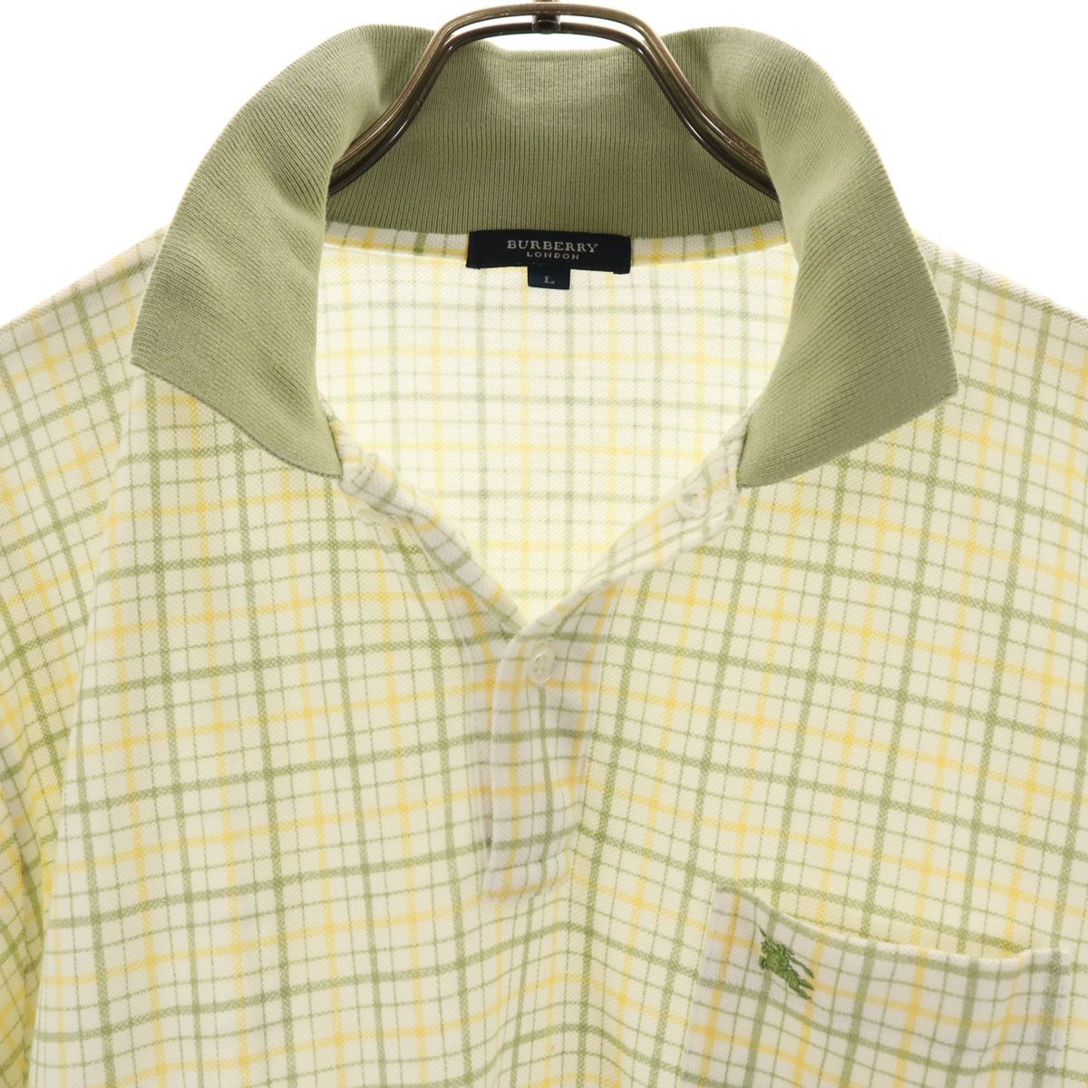 BURBERRY バーバリー チェック柄　ポロシャツ　新作　L BURBERRY バーバリー チェック柄 ポロシャツ 新作 - メルカリ