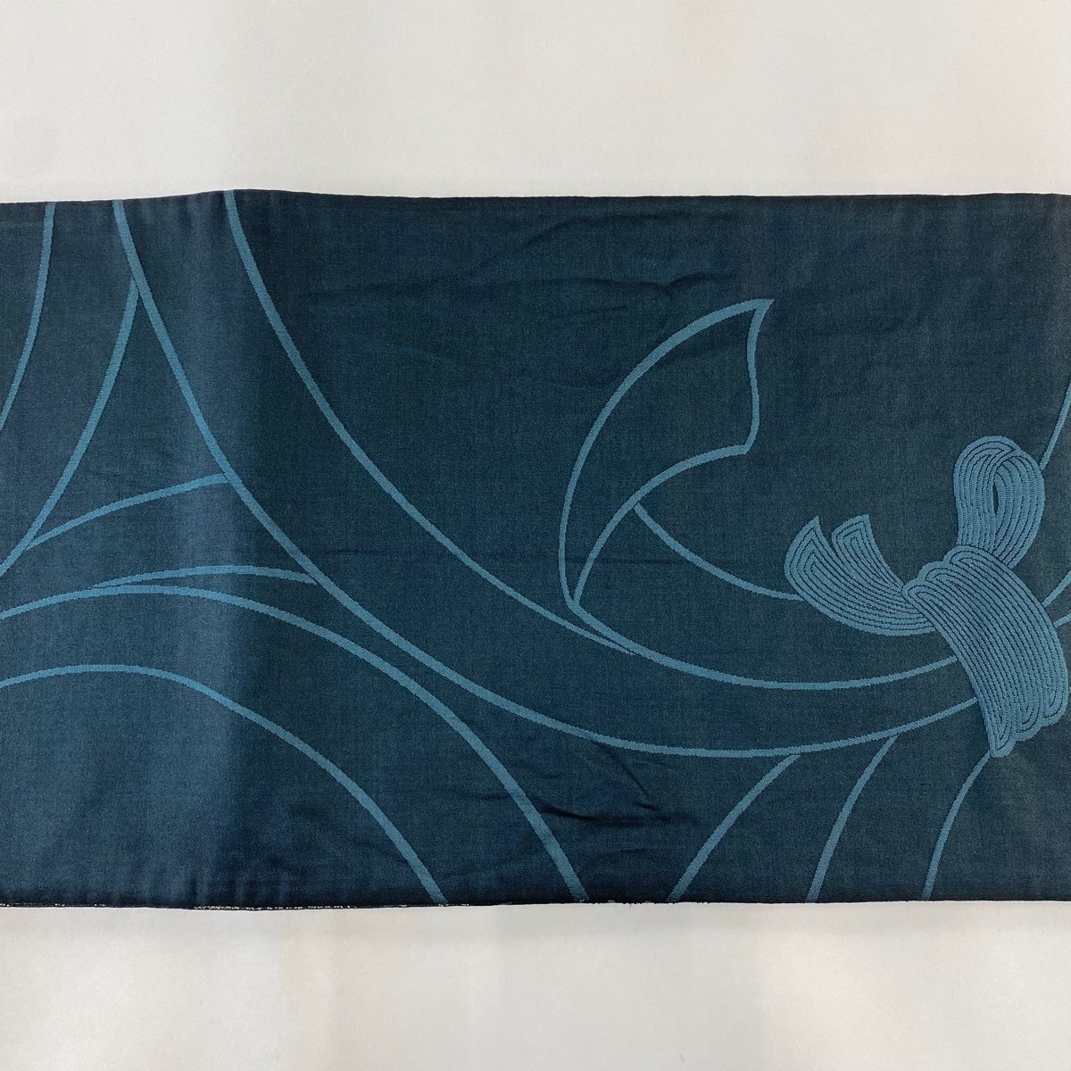 帯　【新品未使用】袋帯 深緑 中古】 おしゃれ袋帯 リサイクル 仕立上がり 正絹 洒落帯