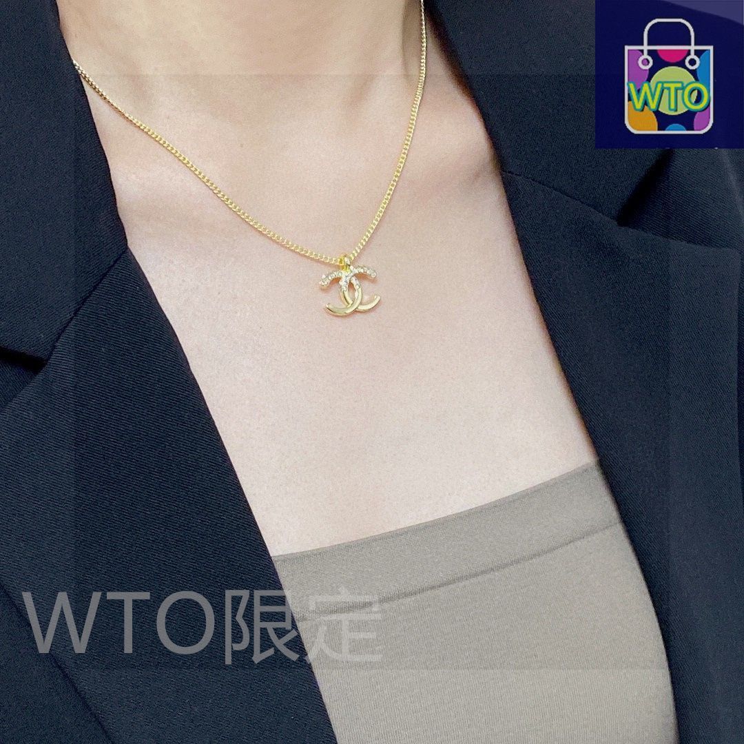 CHANEL - CHANEL ダブルCロゴゴールドネックレスの通販 by