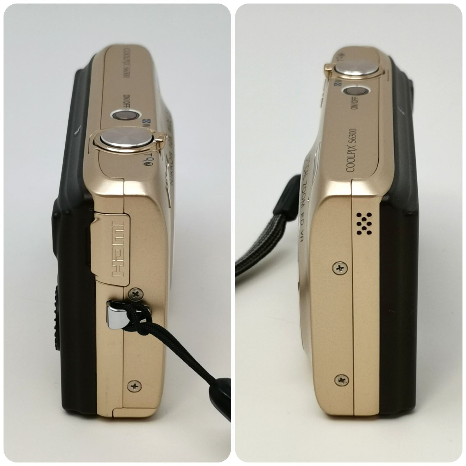 ニコン coolpix s6300 ゴールド 動作確認済み デジタルカメラ 箱