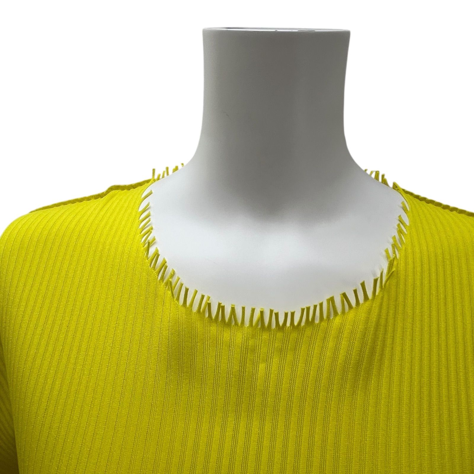 プリーツプリーズPLEATS PLEASE ジグザグカットネック半袖