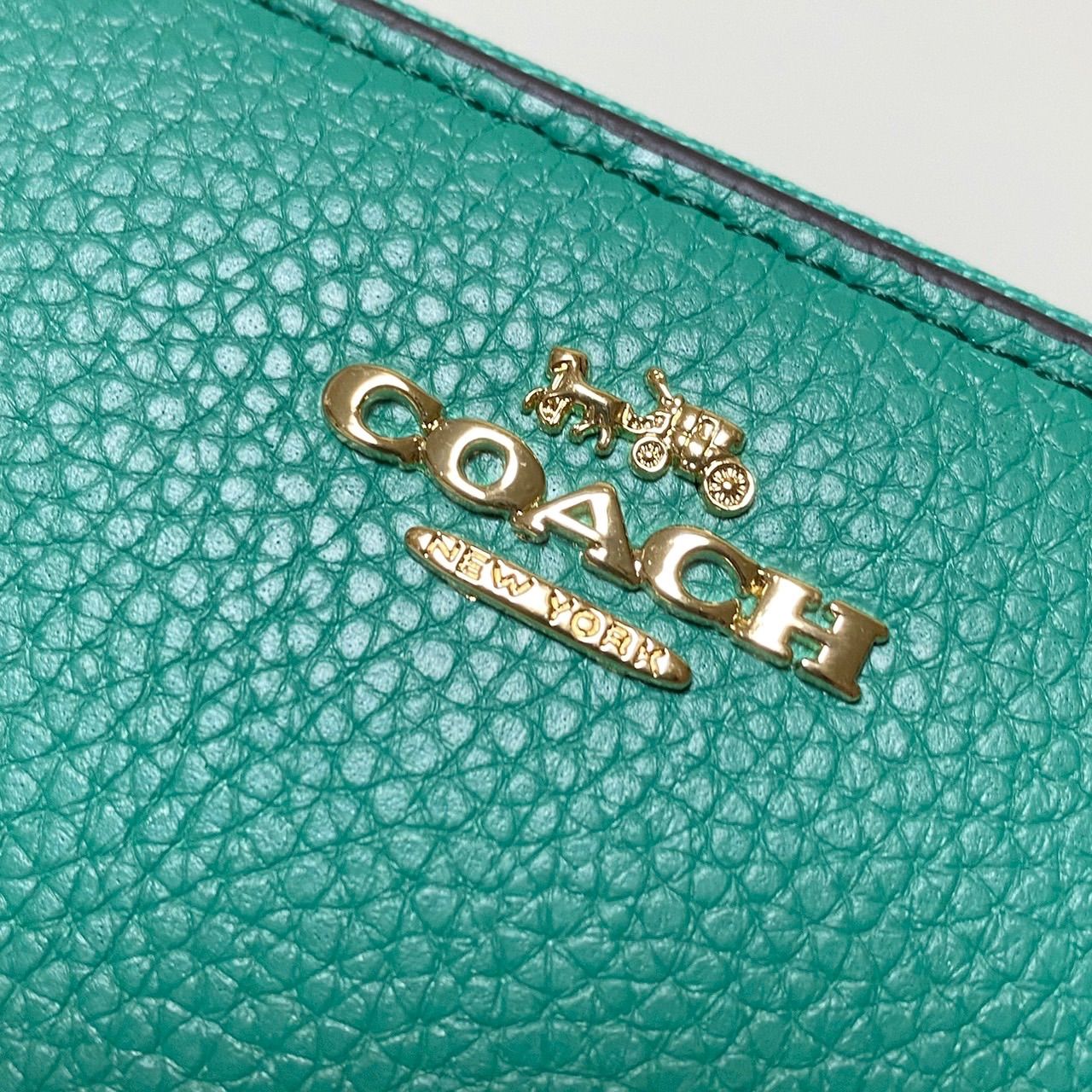 高速配送高速配送COACH コーチ 折り財布 ケリーグリーン 緑色 折り財布