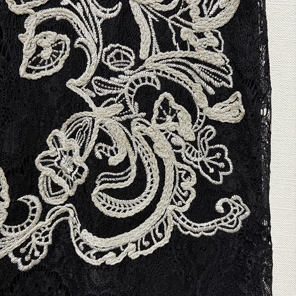 anc トクコ TOKUKO1erVOL ワンピーススーツ 9 黒 セットアップ 総レース 刺繍 ノースリーブ 七分袖 レディース 974068 MAAHADDERANG_COM