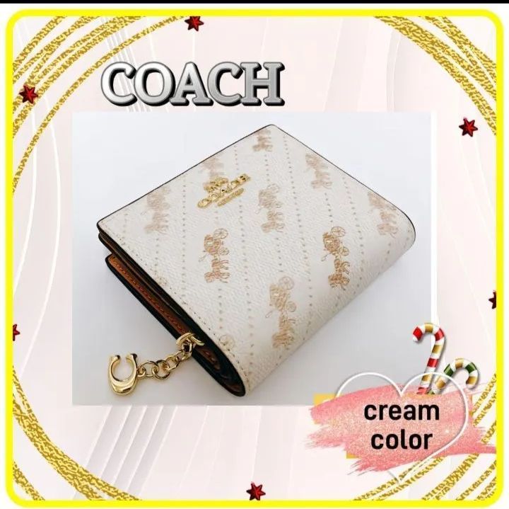 Sale 匿名配送 新品 ✳️ COACH コーチ 財布 クリーム