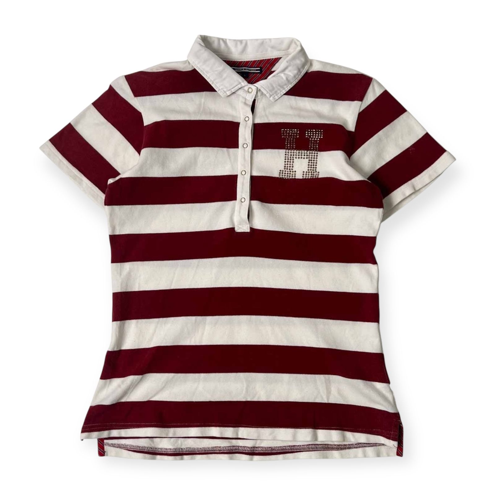 TOMMY HILFIGER トミーヒルフィガー ボーダー ラインストーン 半袖 