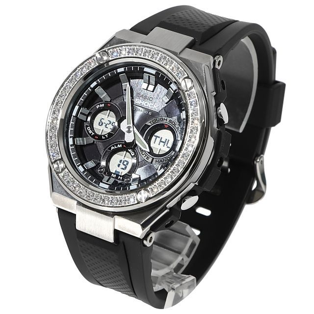 G-SHOCK GST s110 大粒CZダイヤ（キュービックジルコニア）G
